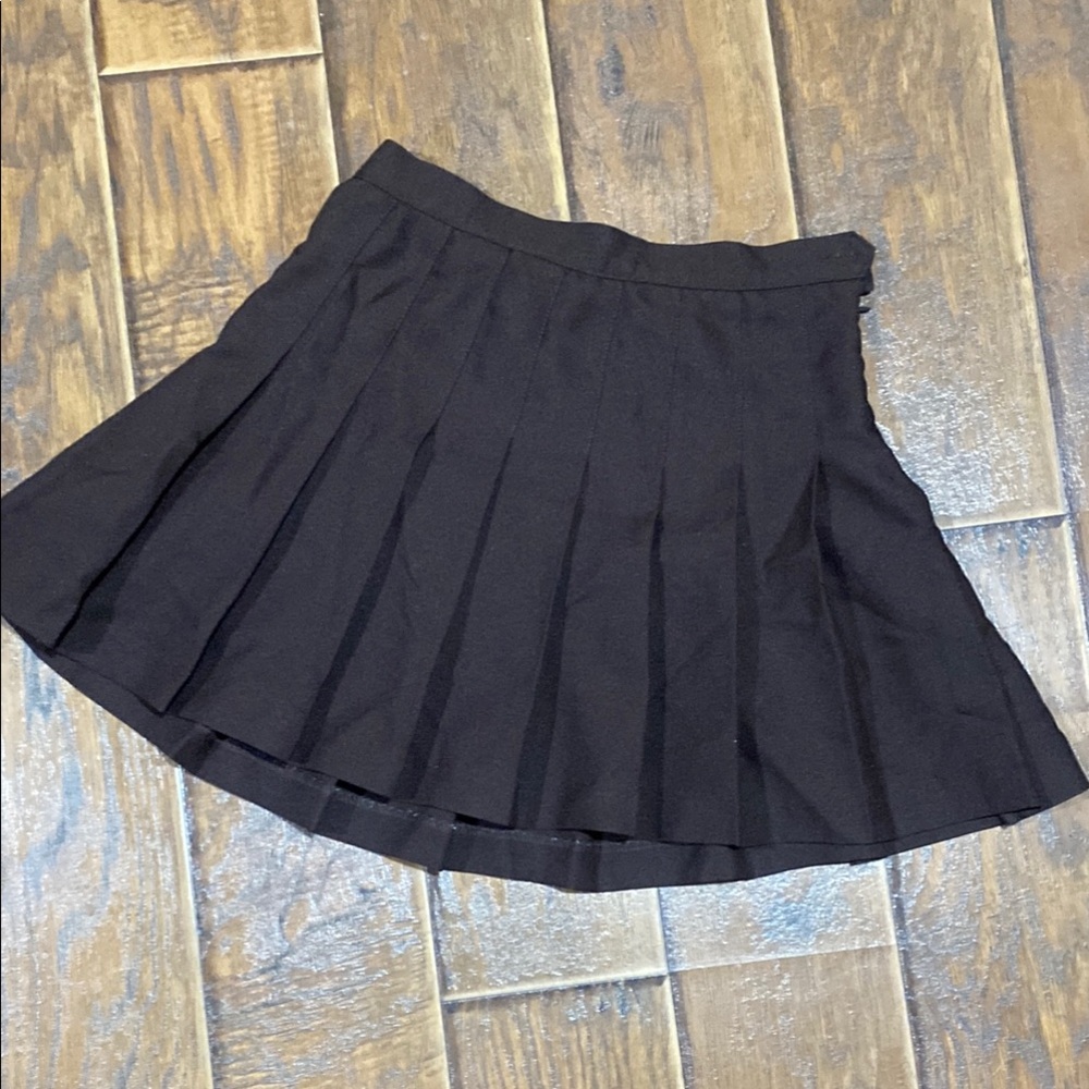 Classic dark brown vintage look Pleated Skirt